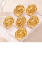 Inxifiable Arce Adolescente con Textura de Lágrima Espiral Pendientes Creative Gold Studs Mujeres Brillante Tendencia Joyería Regalo 2025 - details 8