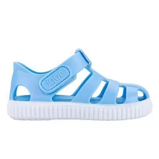 Igor Sandalias Nico Azul Celeste Cangrejeras Velcro España Zapatilla Niña - 1