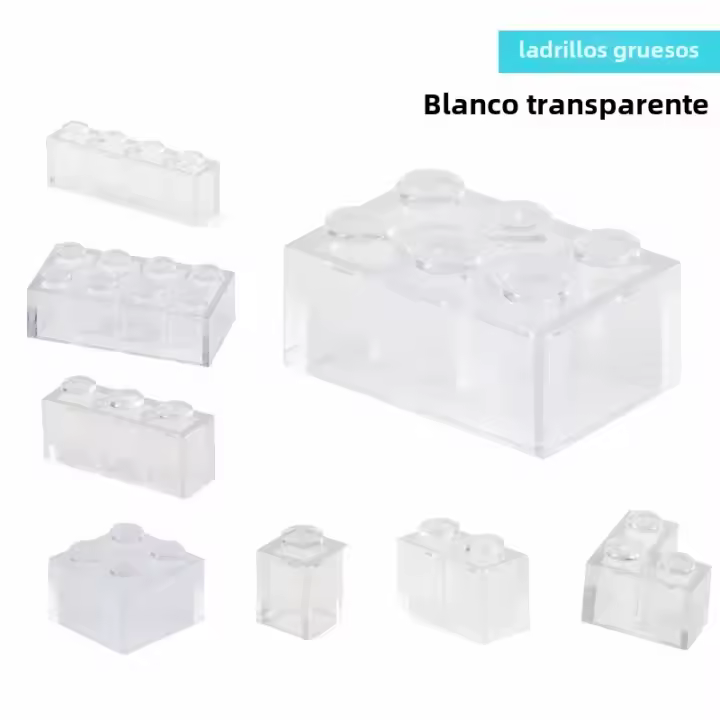 Pequeñas Partículas De Bloques De Construcción Transparentes 1x2 2x3 2x4 1x1 MOC Piezas Juguetes Para Niños Edad Recomendada 6-12 Años - 1