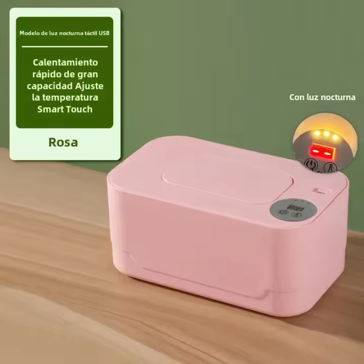 Calentador De Toallas Húmedas Para Bebé Con Pantalla LED Dispensador Portátil USB Calentador De Toallas Para Hogar/Automóvil - 1