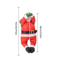 Decoración De Navidad: Santa Claus Subiendo Por Una Cuerda De Ladder Adorno De Árbol De Navidad Inflable Muñeco De Exterior - details 4
