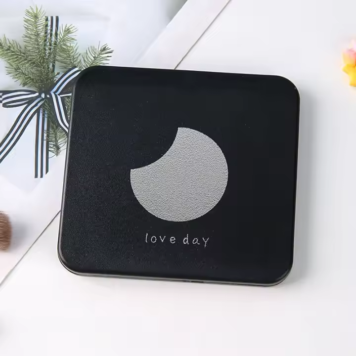 Espejo Portátil Doblemente Lado Pequeño Para Maquillaje Espejo Cuadrado De Viaje Espejo De Bolsillo Doble Illikely - 1