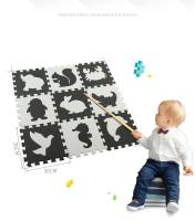Alfombra De Juego Para Bebés Con Valla EVA Espuma Alfombra De Piso Gruesa Para Niños Juguetes Educativos Tablero De Actividades Color Aleatorio - details 2