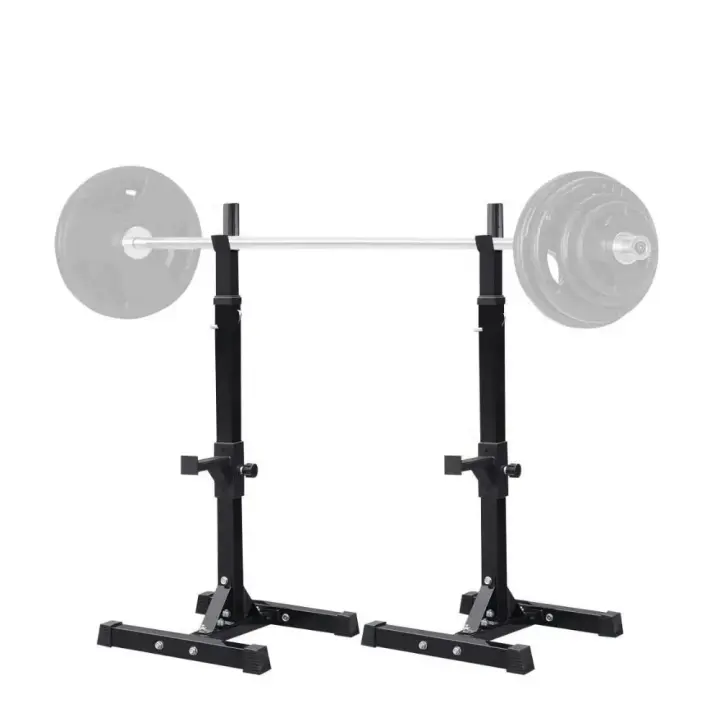 Ozio Fitness Soporte Rack de Pesas para Musculación Separable Robusto Negro - Ideal para Gimnasio en Casa - Ajustable en Altura - 1