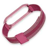 Ociodual Correa Metálica Compatible con Xiaomi Mi Smart Band 5 6 Doble Rosa Pulsera de Recambio Repuesto Acero Inox Brazalete - details 1