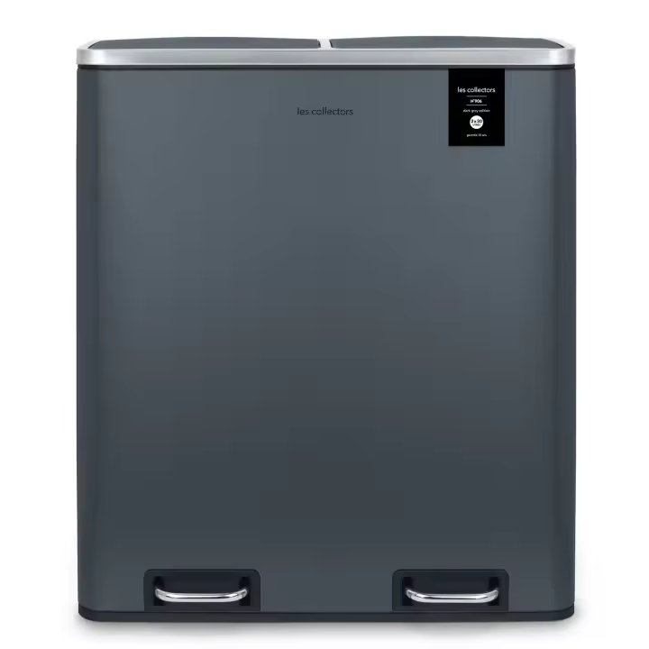 Cubo de basura de ocina de Uso Pesado 3 Contenedores Contenedores Extraíbles Reciclaje Separación de Residuos Tapa Silenciosa, 54L - 1