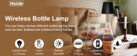 Lámpara de botella inalámbrica, luces de botella de vino con atenuación táctil, lámparas de mesa recargables de 3 temperaturas de color, pantalla de lámpara de botella, lámpara de mesa impermeable para dormitorio, bar, restaurantes y uso al aire libre - details 0