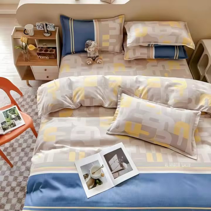 Juego de Funda Nórdica 4 Piezas de Algodón Alta Calidad Juego de Ropa de Cama- Dibujo Elegante - Varios Tamaños Disponibles - 1