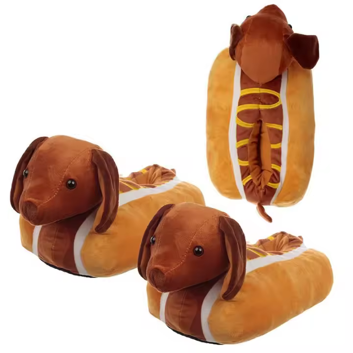 Zapatillas de Casa de Peluche Perro Salchicha Puckator - 1