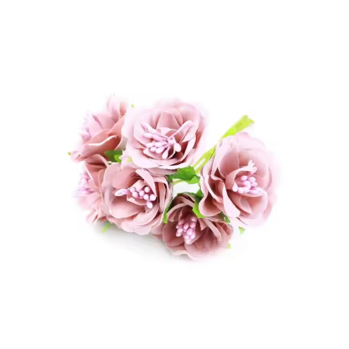 Pomo de Flores de Tela Bremen con Pistilos Perlados (6 Uds) - 1