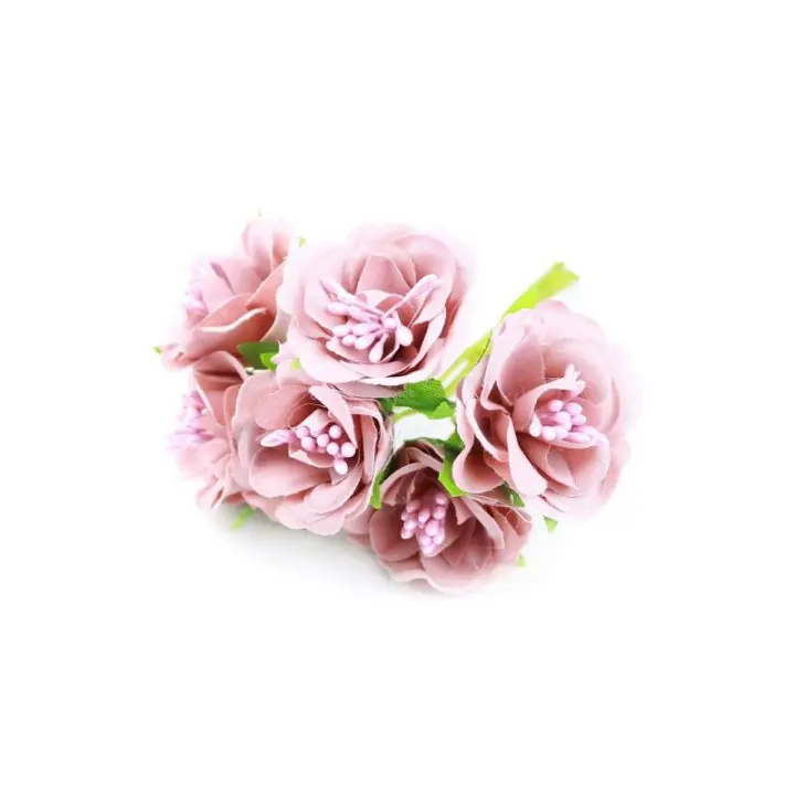 Pomo de Flores de Tela Bremen con Pistilos Perlados (6 Uds) - 1