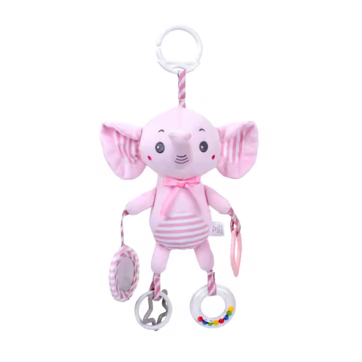 Lindo animal de dibujos animados elefante koala conejo blanco bebé juguete cama remolque colgante juguete - 1