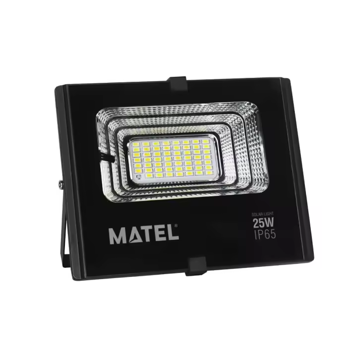 MATEL Proyector LED Solar Negro 25W Luz Fría - 1