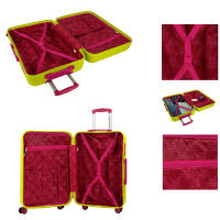 Agatha Ruiz de la Prada – Set de Maleta Mediana + Maleta Cabina Verde Pistacho con Detalles Rosa Fucsia, RPO Ultraligero, Candado TSA y Ruedas 360° – Colección Iconic - details 2