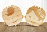 Caja De Dientes Del Bebé Caja De Lanugo Almacenamiento De Dientes De Niños Souvenir De Cumpleaños Regalos Para Niños Unisex Madera - details 4