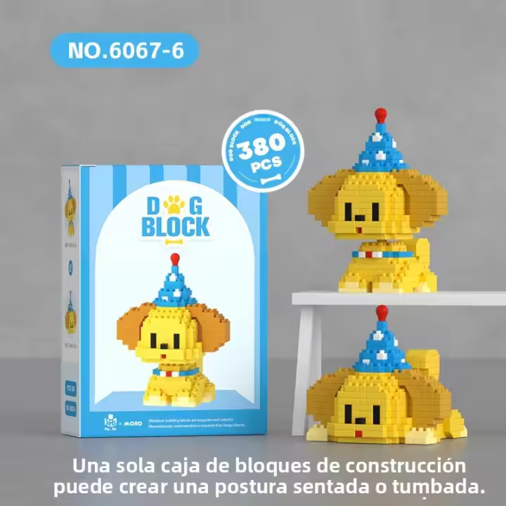 Nuevos Blocs De Construcción Educativos Para Niños Mini Perros Doble Serie Micro-Partículas Juguetes De Construcción De Bloques De Plástico ABS Regalo De Adorno Cartoon - 1