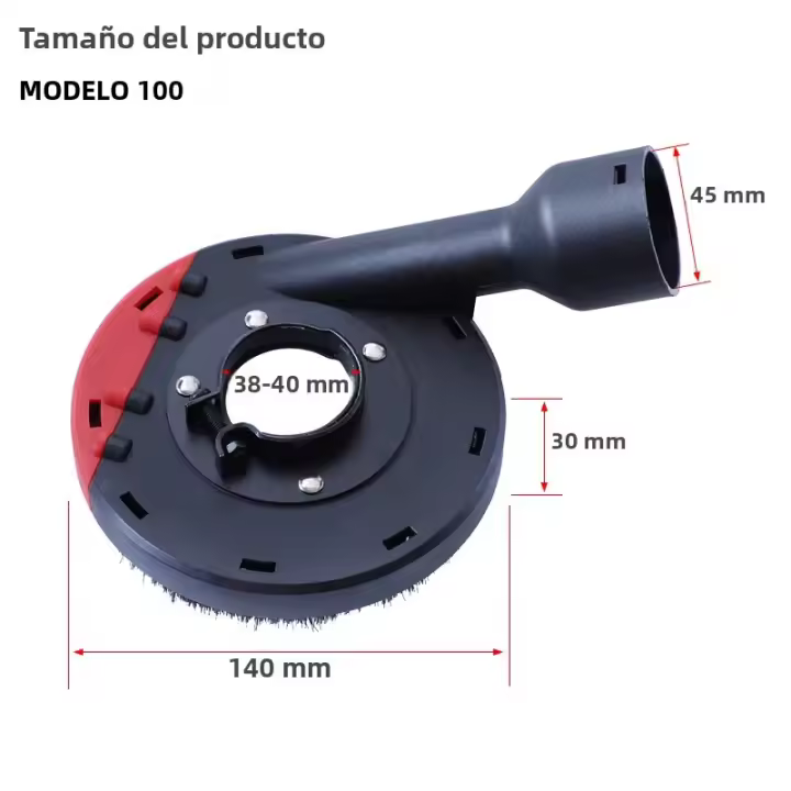 Cubierta Universal Para Molidora De Ángulo 100/125mm Accesorio De Eliminación De Polvo Para Herramientas Eléctricas Zimir - 1