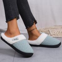 Zapatillas Casuales De Pelo Fluffy Para Mujer Invierno Plush Interior Zapatos De Mujer 2025 Plataforma Calientes Tallas Grandes Pareja Planas - details 6