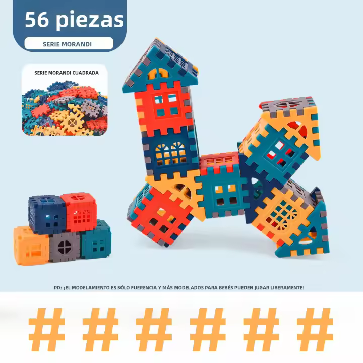 Bloques De Construcción Grandes Para Niños Y Niñas Modelo De Pared Y Ventana Piezas De Rompecabezas Regalo Para Niños Y Niñas - 1