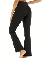 Leggings De Yoga Para Mujer Cintura Alta Levanta Glúteos Estilo Flare Duraderos Elásticos Con Bolsillos Adecuados Para Todas Las Estaciones - details 22