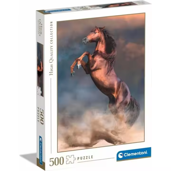 PUZZLE 500 PIEZAS WILD RED STALLION DE CLEMENTONI - 1