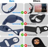 Pulsera Airtag impermeable para niños, ajustable, diseño de dibujos animados de tiburón lindo oculto, soporte para etiquetas de aire, silicona antipérdida, pulsera GPS para niños pequeños - details 1