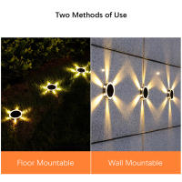 4Pack Luces Nocturnas Solares IP65 Impermeables Para Exteriores Lámparas De Suelo LED 360° Para Jardín Yarda Lawn Balcon Decoración - details 4