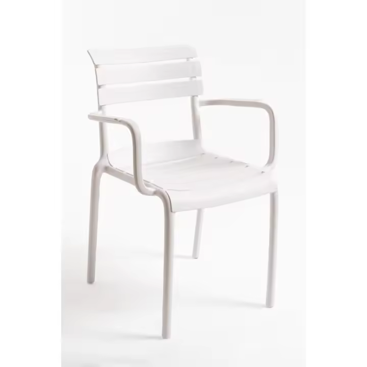 Silla Lamix con Brazos - Blanco - 1