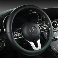 Cubierta De Volante Universal De Cuero Completo Tamaño 37-38cm Transpirable Antideslizante Accesorios De Decoración Para Coche - details 13