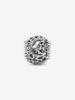 Pandora - Charm Calado de Sol, estrellas y Luna-Plata de Lei - details 0
