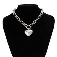 Collar De Moda Lacteo Con Colgante De Corazón Y Cadena O Grande Para Mujer Joyería De Encanto Collar De Cuello Para Fiesta Boda - details 5