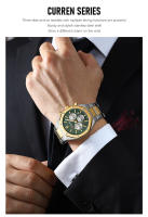 Reloj De Pulsera Curren 8440 Para Hombre Estilo Militar Y Negocios Cronógrafo De 6 Manos Calidad De Lujo Resistente Al Agua Acero Inoxidable Cristal De Zafiro - details 1
