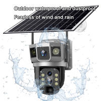 Cámara Solar 4G Con 3 Lentes 12MP Batería Integrada Visión Nocturna 6K Resistente Al Agua Para Seguridad Doméstica Exterior Con Almacenamiento Interno De 128G - details 8