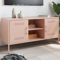 vidaXL Mueble para TV de acero 100,5x39x50,5 cm en color Negro/Antracita/Amarillo y más | almacenamiento funcional diseño moderno para baño dormitorio sala - details 4