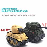 Modelo De Coche De Tanque De Aleación 4pcs Juguete Educativo Para Niños Regalo Para Cumpleaños Y Navidad Simulación De Batalla Militar Q-version Rebound - details 4