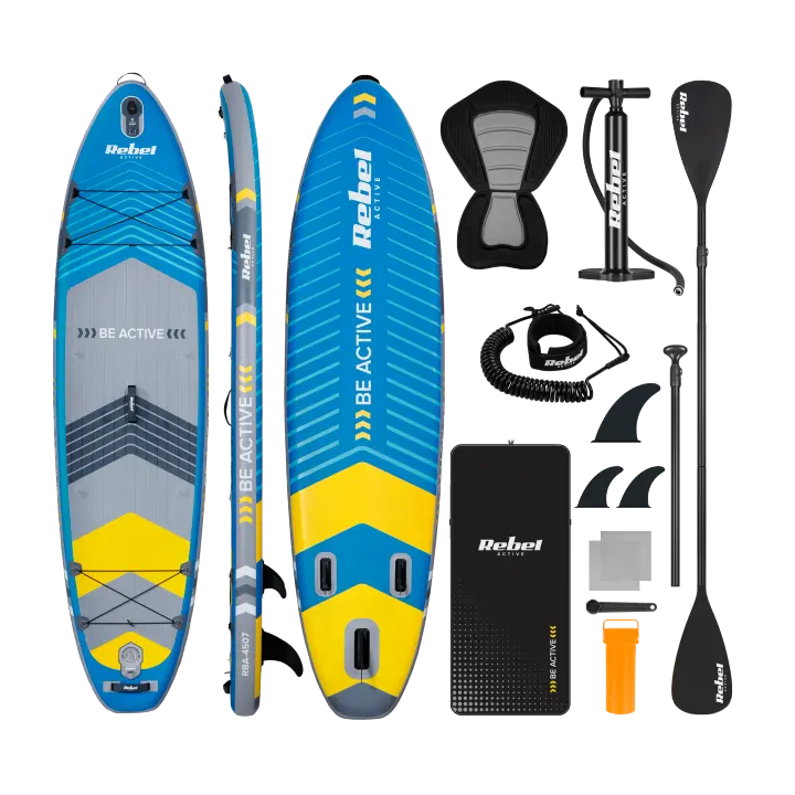 Tabla de SUP inflable con asiento de natación, juego de remos de 335 cm Rebel - 1