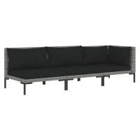 vidaXL Sofás de jardín semicirculares/ mesa ratán sintético sofá central, sofá de esquina, Sofá central (2 uds) Conjunto Terraza Muebles Jardín Exterior Juego de Muebles de jardín Mueble Jardín Exterior Muebles de Salon Exterior - details 4