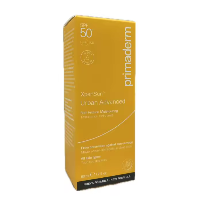 Primaderm XpertSun SPF 50+ Urban Advanced Textura Rica Hidratante 50 ml NUEVA FÓRMULA - 1