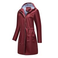 Abrigo De Trench Para Mujer Con Capucha Y Mangas Largas De Color Sólido Estilo Británico Elegante Con Rayas Y Chaqueta Recta Impermeable Para Todas Las Estaciones - details 19