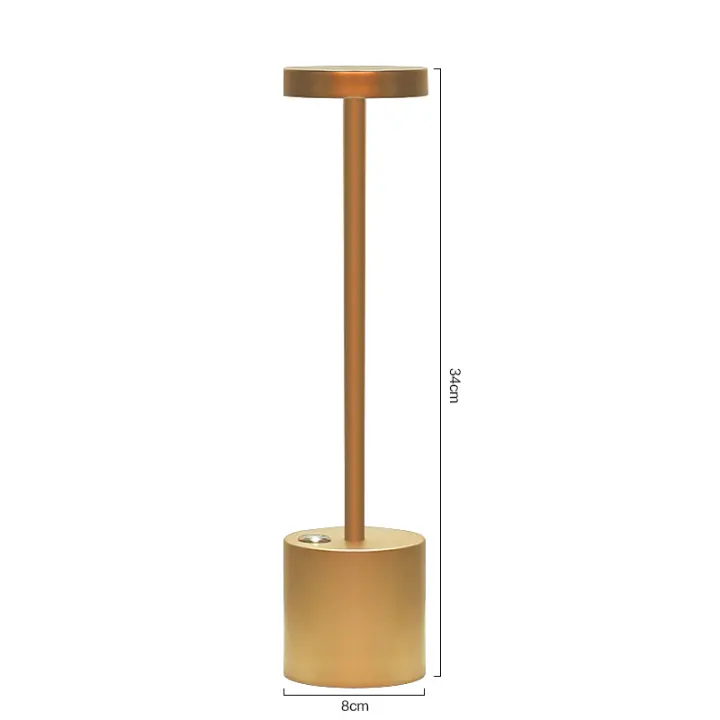 Lámpara De Mesa LED Recargable Impermeable De Aleación De Aluminio Con Iluminación Para Lectura Y Camping Control De Brillo Táctil Luz De Barra Y Sala De Estar Moderna - 1