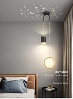 Lámpara Colgante LED Moderna Para Habitación Estilo Estelar Luna Y Estrella Iluminación Pendente Para Dormitorio Decoración De La Cama - details 0