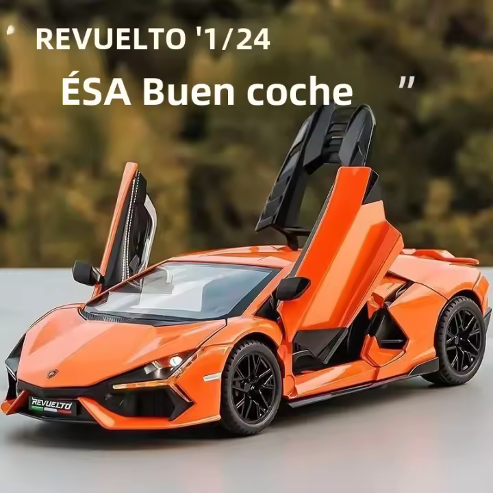 Simulación De Lamborghini Revuelto Supercar 1/24 Con Sonido Y Luz Modelo De Coche Para Colección Regalo Para Niños - 1