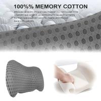 Almohada De Soporte Lumbar Para Alivio De Dolor De Espalda Con Tela De Espuma De Memoria Para Coches Sillas De Oficina Consolas De Juego Sofás Reclinadores Camas - details 13