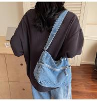 Bolso De Hombro Casual De Denim Lavado Resistente Al Desgaste Con Múltiples Bolsillos Y Gran Capacidad Para Mujer - details 21