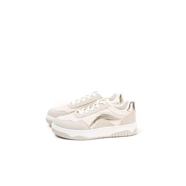 Paloma Wang Zapatillas en tono crema para mujer con acabados metálicos, elegancia sutil y moderna para el día a día - 1