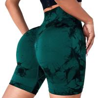 Shorts De Yoga Para Mujer Con Estampado De Tie-Dye High Elasticidad Shorts Deportivos Push up Para Gimnasio Correr Y Fitness Leggings Cortos Sin Costuras De Nylon - details 13