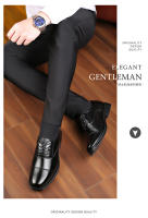 Zapatos Formales De Cuero Para Hombre Slip on Vestimenta Casuál Boda Lujosa Caminar Oficina Talla Grande Zapatos Para Hombre - details 8