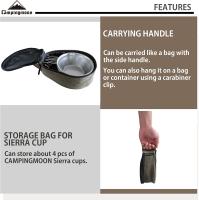CAMPINGMOON Set De Camping De 4 Piezas Taza Sierra De Acero Inoxidable 310ml Con Estuche De Almacenamiento S220-4P+B - details 6