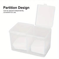 Caja De Almacenamiento Para Uñas Con Doble Grille Y Cubierta De Cinta Anti-Polvo Para Algodón Y Toallas Accesorios De Terminación Para Manicura - details 2