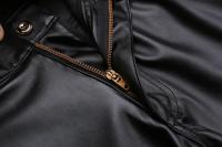 Pantalones De Cuero Para Hombre Corte Fino Ajustado Elasticidad Moda Pantalones De Motociclista Para Noche Club Fiesta Y Danza - details 5
